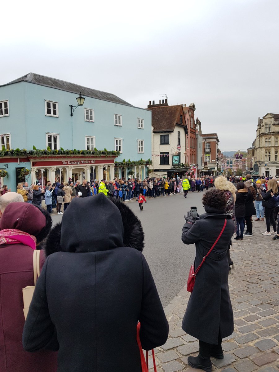 visitwindsor's tweet photo. This #FutureGuardsman didn't get the message about the winter coats, but he melted the crowd's heart parading up and down. Impressive amount of medals too! #ColdstreamGds https://t.co/fSbUjBXmBY