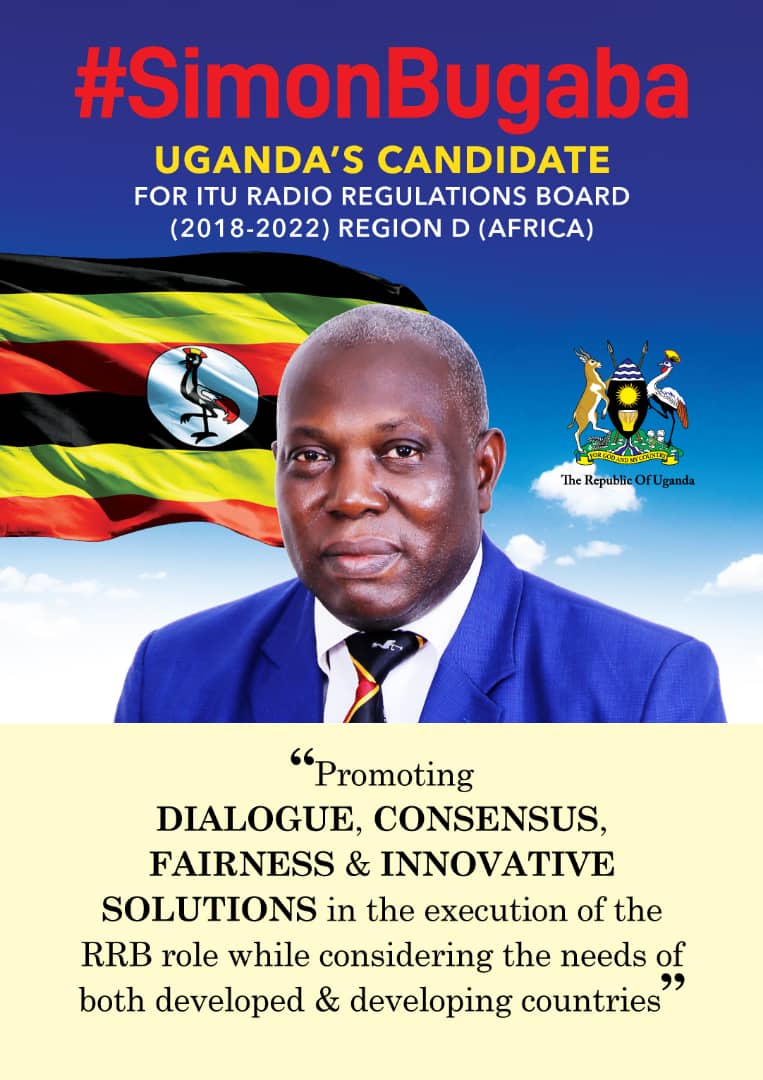 socialmediacon9's tweet photo. What you need to know about #SimonBugaba the Uganda's candidate for ITU Radio Regulation Board ; 
He has 23 years of active participation in World Radio Conference (WRC) for 33 years of ITU. Also has (ITU-D,ITU-T) 8 years  Vice chairman for ITU -TSG 13. #plenipot #ITU #ITUCouncil https://t.co/24CIdPj036