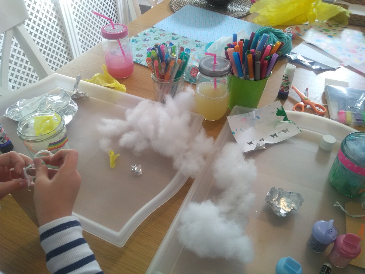 SVNicholls's tweet photo. Making jars of dreams today, inspired by the wonderful 'The BFG in Pictures' exhibition at @YorkArtGallery #makingwriting https://t.co/maLQXboZ9j