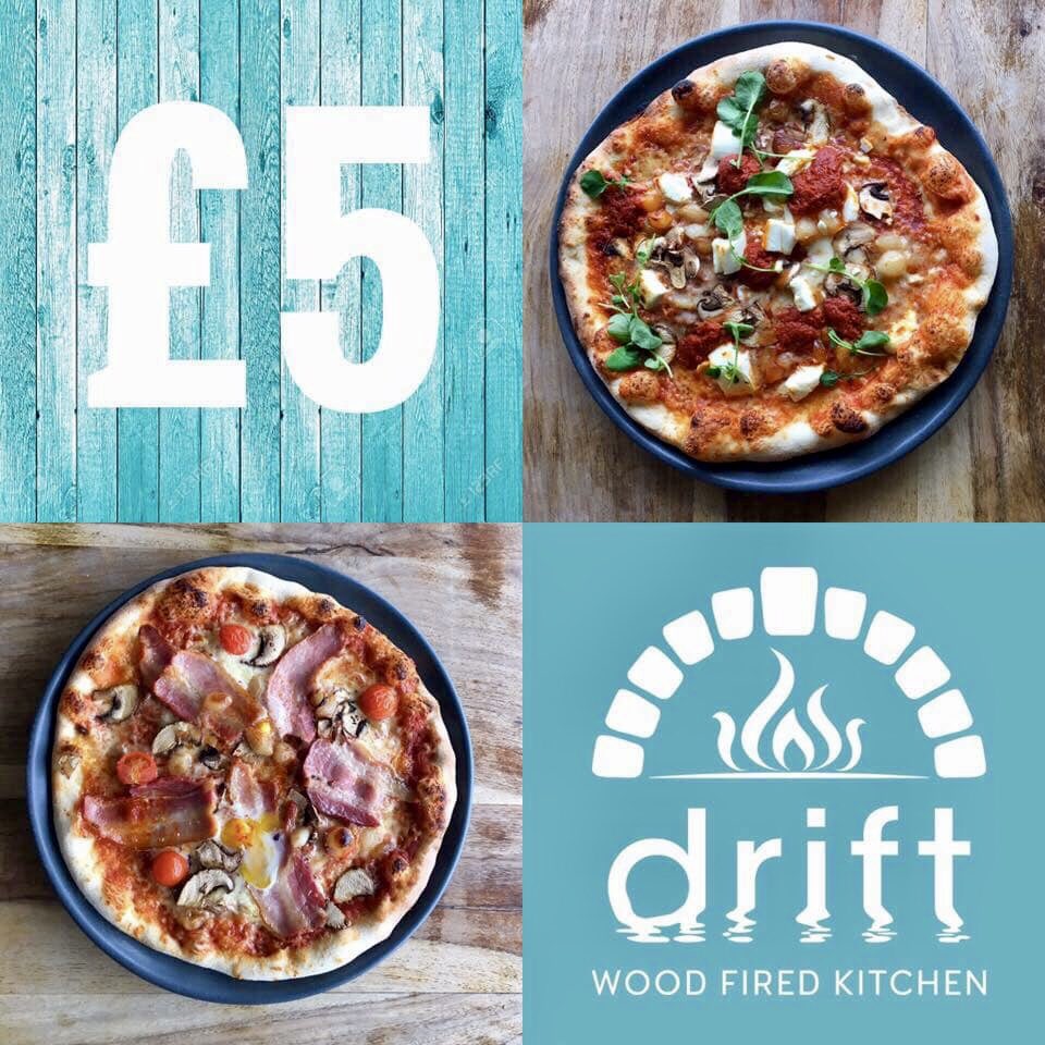 Callum_James94's tweet image. Monday &amp;amp; Tuesday at @DriftHayling only means one thing! 

Pizza!! 🍕 any flavour, any size for only £5!