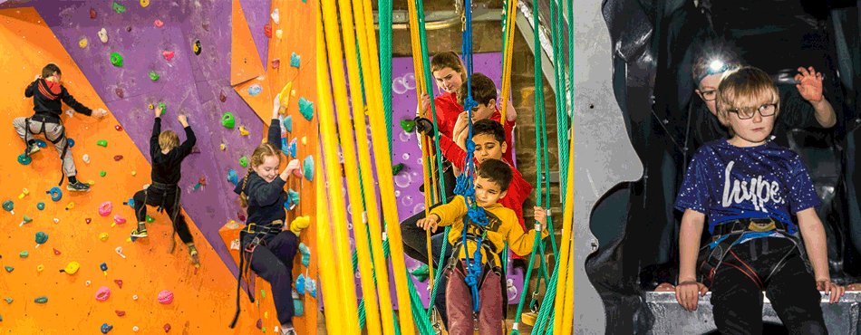 Half term fun and games every afternoon this week. Four hours of Holiday Havoc multi-activity sessions, £20 or £15 if you buy a voucher from our website bit.ly/2yEz8xx 
#schoolholidays #climbing #halfterm #Derby