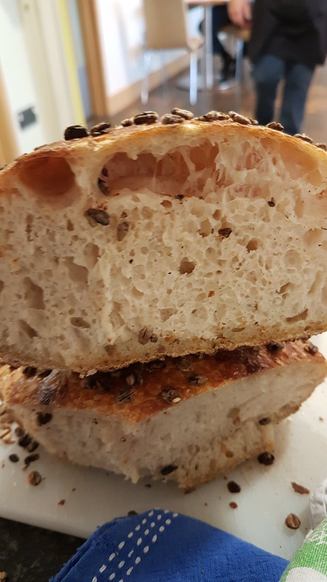 JoeParke8's tweet photo. Today's sourdough has added malted wheat flakes, smells incredible! And we have a dark malt flour sourdough proving overnight today. Beautiful!
@starbistro @Muntonsmaltchef @MuntonsMalt @Muntons @muntons #slowbread #realbread #realisingaspirations https://t.co/OxAHh2DUvI