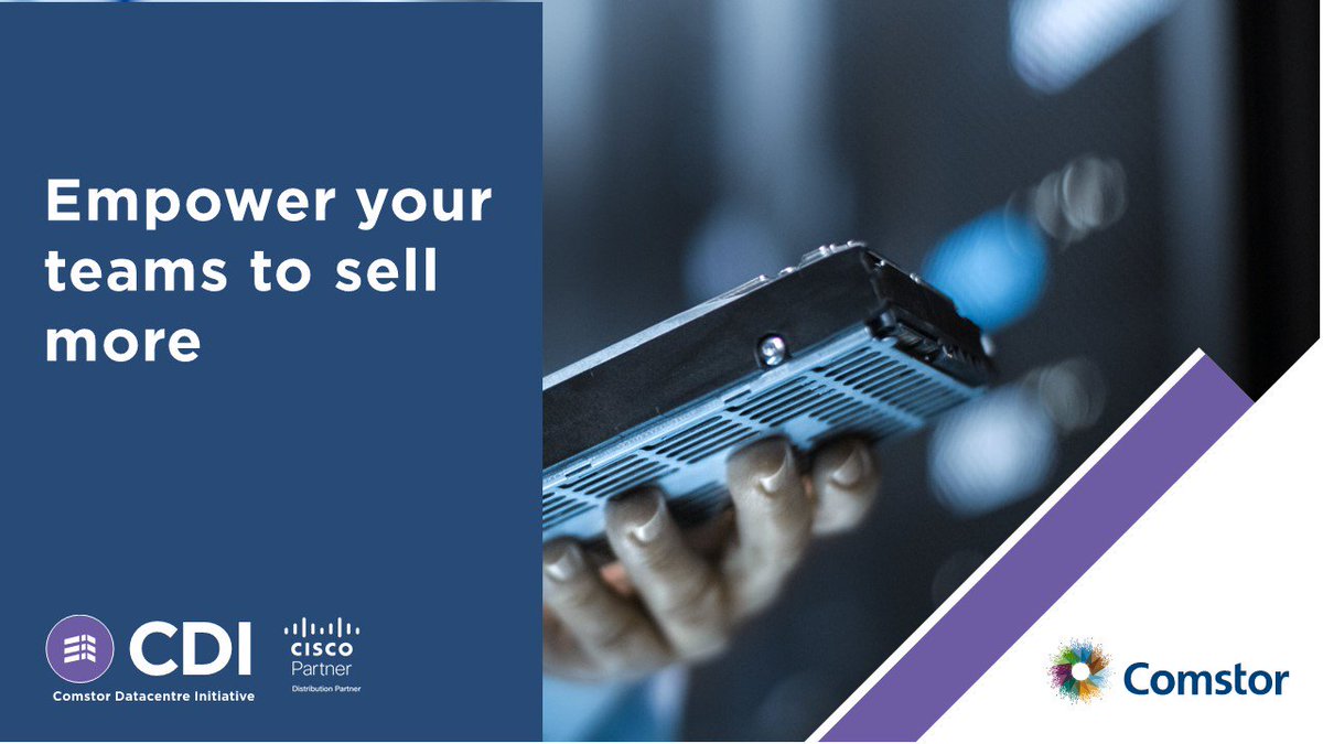 KDuckett22's tweet photo. Empower your teams to sell more and give them the appropriate tools. Become a Cisco reseller now. Only with #ComstorCDI #WeloveDatacenter https://t.co/xz1xeHA80N https://t.co/qaJUe7qj2V