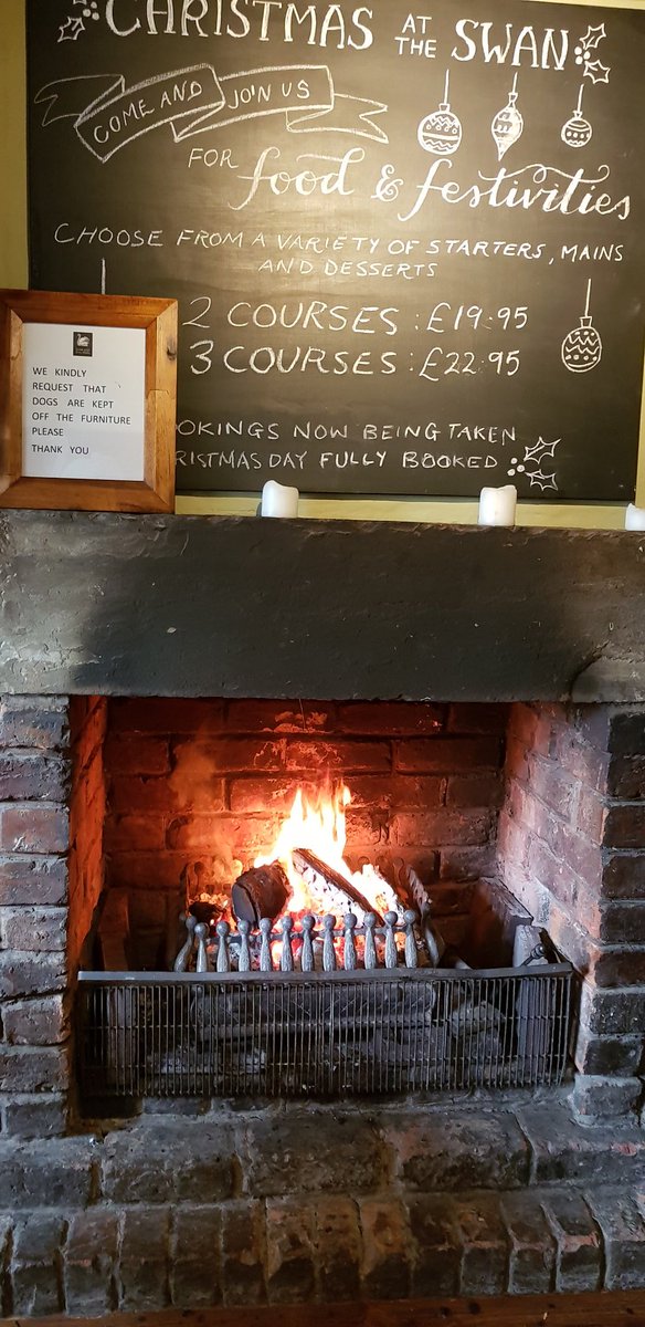 Fires lit. Mulled wine warming it's that time of year