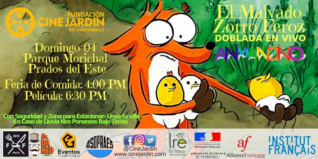 Recomendao's tweet photo. Foodtrucks y comida divertida con @Ffactorytruck, #MrBaked y los perros calientes de @emundomagico desde las 4pm antes de @CineJardin  el #Sáb3 y #Dom4Nov  https://t.co/Wy5QxEWFzh https://t.co/NRzWZvKO6F https://t.co/fOhXbJmqYv