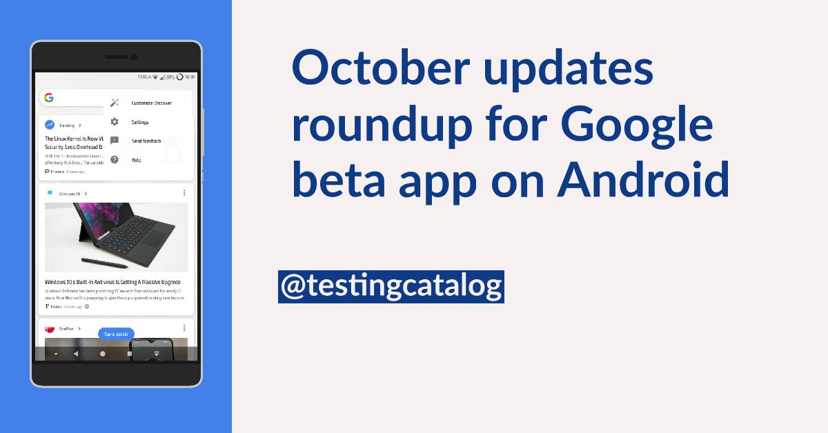 testingcatalog's tweet image. October updates roundup for Google beta app on Android
testingcatalog.com/report/amp/272
The Google App has seen a lot of updates this month, which were followed by many teardowns that shed light on some of the changes we are all yet to see.
#google #googleapp #androidassistant