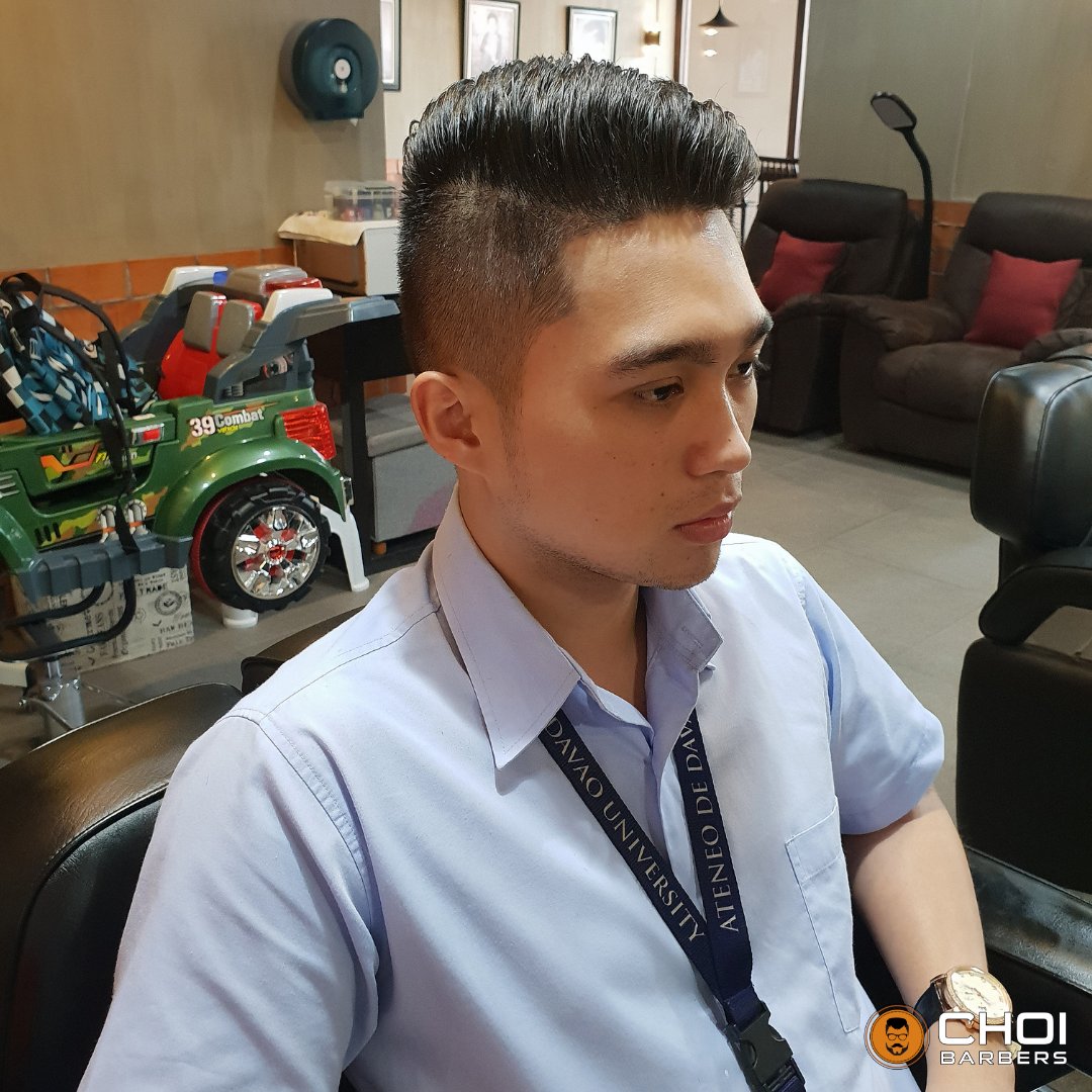 choibarbers's tweet photo. As an Architecture student, RJ knows well the significance of aesthetics and style. He stays in top shape through boxing. He looks effortlessly dapper with #pompadour. 😎 #CHOI #Ultimate #CHOIMan #DavaoBased #DavaoBarbers #Barbers #Barbershop #mensgrooming https://t.co/HLzp9UBSpC