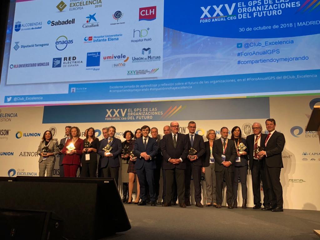 EspanaGlobal's tweet image. ¡Enhorabuena a todos los galardonados! @ALCBDS_Ayto, @BancoSabadell, @caixabank, @grupoclh, @sancernin, @Dipta_cat, @enagas, @hospitalplato, @HUInfantaElena, @RedElectricaREE, @sanitas, @umivale,  #HospitalUniversitarioMoncloa y #UniónDeMutuas. #ForoAnualGPS @Club_Excelencia