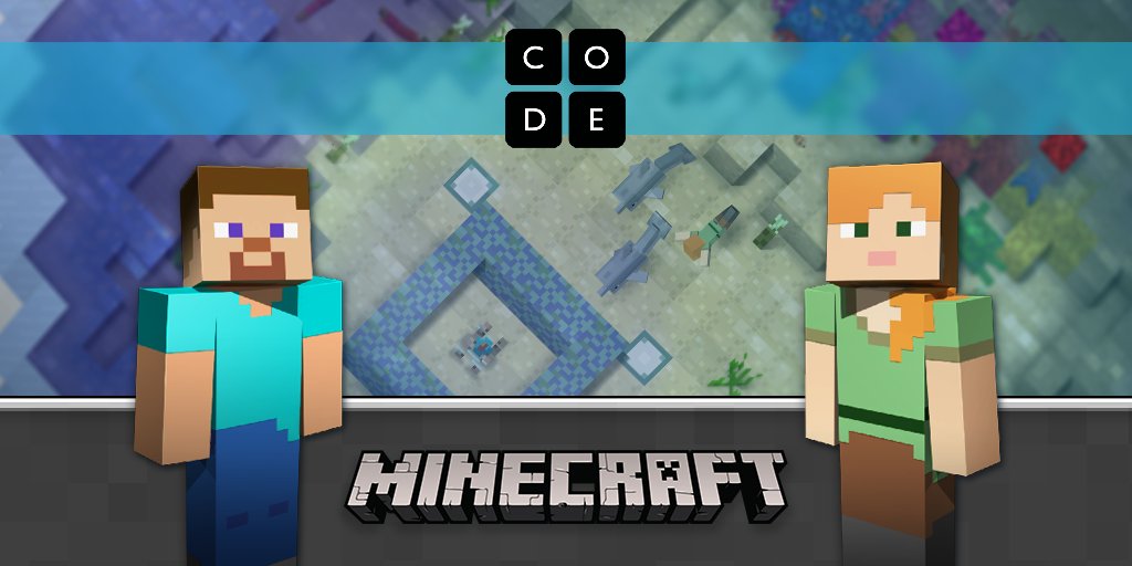 Only a few more days until the new Minecraft #HourofCode is released into the wild! Get ready to join the Voyage Aquatic on November 1 and solve creative underwater puzzles with code. 🐬 And mark your calendars for #CSEdWeek December 3-9! #MinecraftEdu