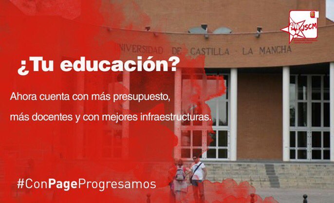 JSPToledo's tweet image. #GarcíaPage ha incrementado un 15% el presupuesto en educación. 1.364 docentes más, 2.813 plazas de oposición y 100 millones en obras.
#ConPageProgresamos