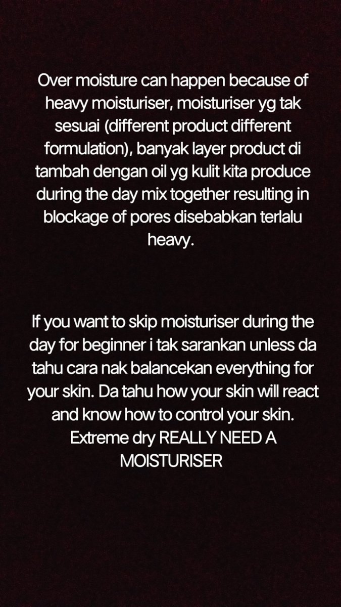 Tonight random rants on my IGS regarding moisturiser.