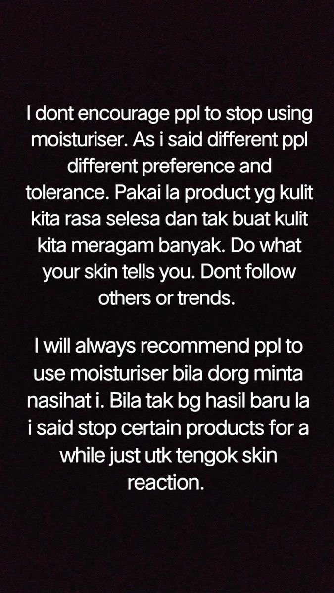 Tonight random rants on my IGS regarding moisturiser.