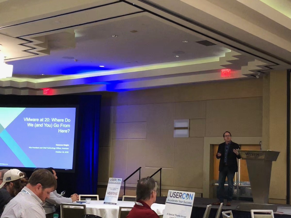 andriven's tweet image. @camhaight walking through &quot;￼VMware at 20: Where Do We (and You) Go From Here?&quot; for the #ATLVMUG @MyVMUG Usercon morning keynote. @ATLVMUG 

&quot;If nothing else, know that VMware can spell the word &apos;container&apos;&quot; and much more.