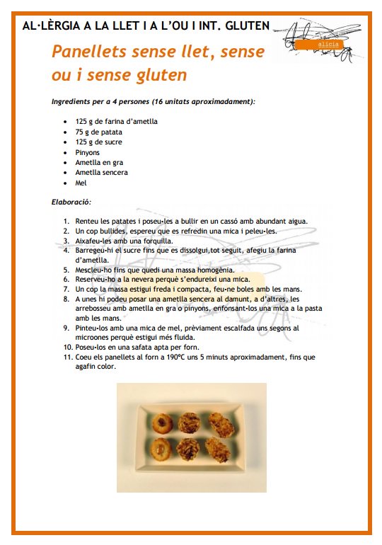 salutcat's tweet image. Vols aprendre a fer #panellets sense #llet, sense #ou i sense #gluten? Mira la recepta de l'Agència Catalana de Seguretat Alimentària i la @FundacioAlicia  👇

acsa.gencat.cat/web/.content/D…