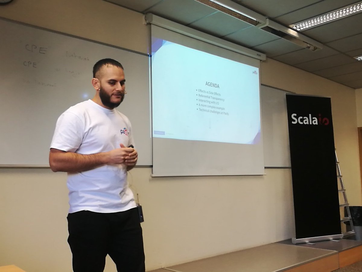 thebignet's tweet image. Cats effects presented by @volpegabriel87 #ScalaIO2018