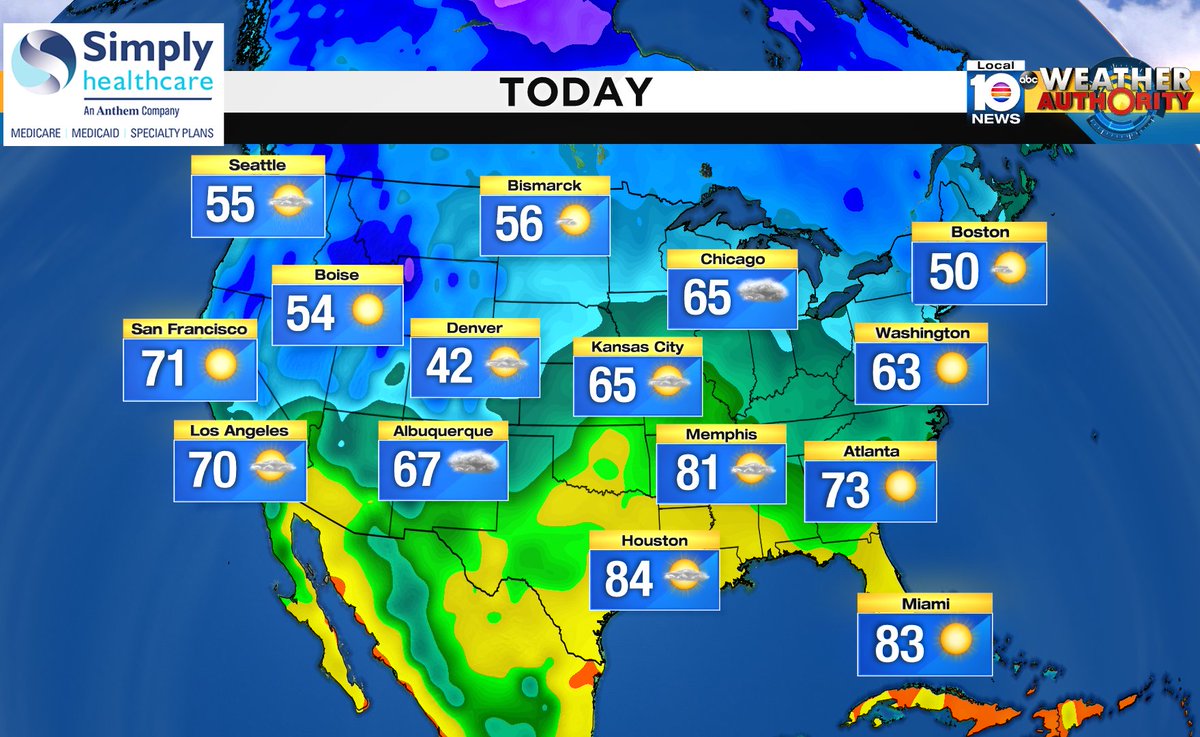 Here is the national forecast for today Presented by Simply Healthcare https://t.co/IbcdPxoCOC