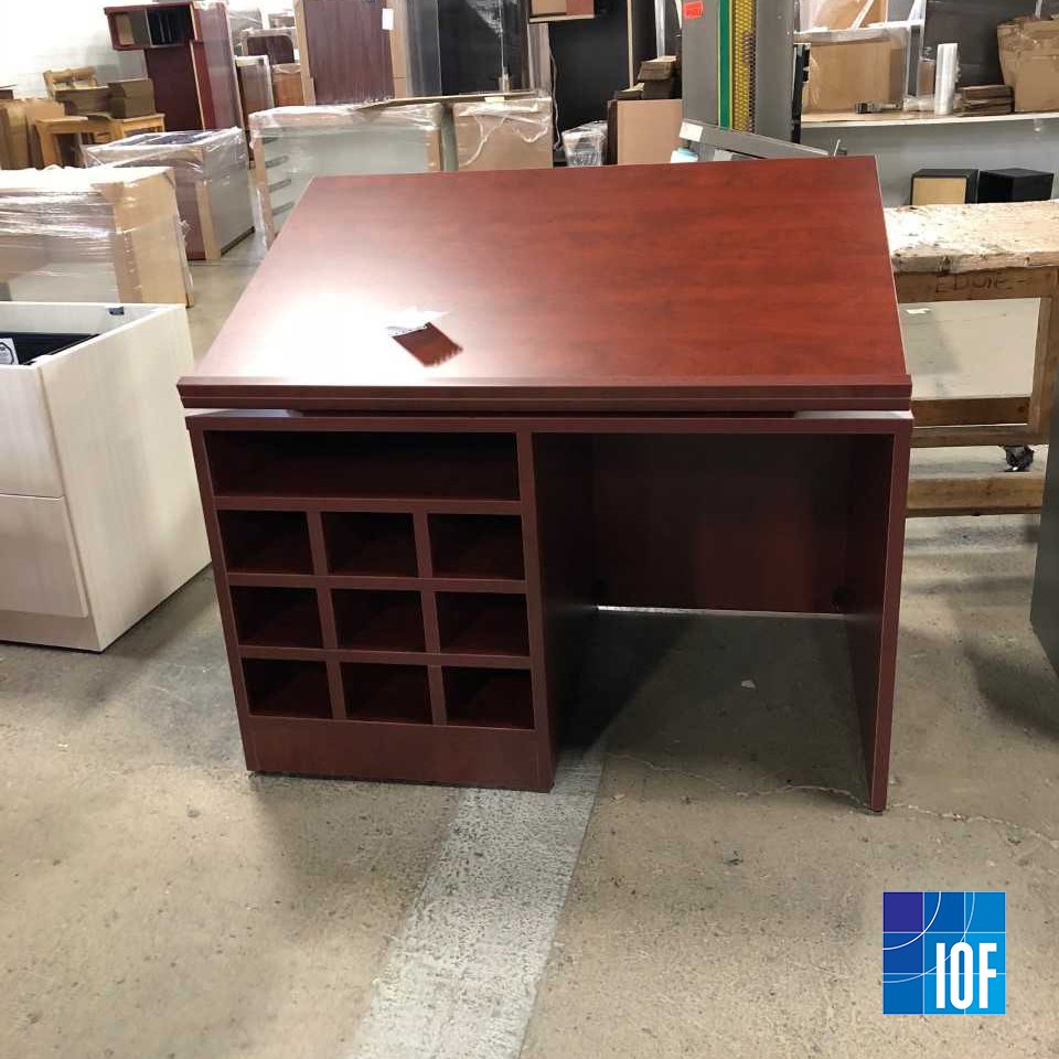 IOF_Furniture's tweet image. Made-To-Order: Check out our latest custom drafting table! This drafting table comes equip with storage cubbies perfect for storing your drawings and drafting equipment! #Drafting #DraftingTable #OfficeDesign #FurnitureDesign #Design #Casegoods #Custom #Furniture #autocad #F4F