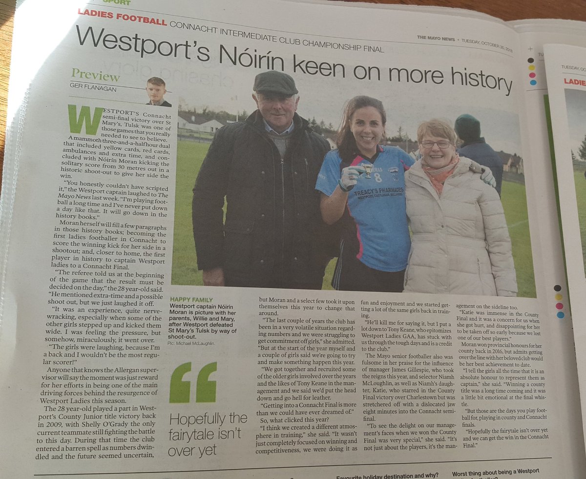 Great coverage of our upcoming Connaught Final in <a href="/mayonewssport/">Mayo News - Sport</a>
