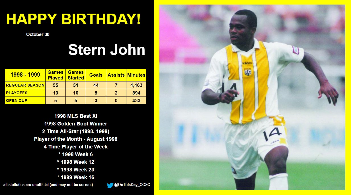 10-30
Happy Birthday, Stern John!  