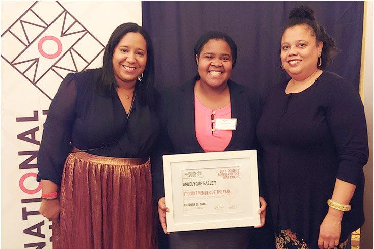 StuckemanNews's tweet photo. Congrats to our own Anjelyque Easley, a Philly native, who brought home the Student Member of the Year Award from the @NOMACONF  in Chicago! Here she is with @PhilaNOMA  president Tya Winn and VP Monique McCray. @PSULARCH  https://t.co/zRNXWbEorj #landscapearchitecture #diversity https://t.co/lDkgUo2Vsl