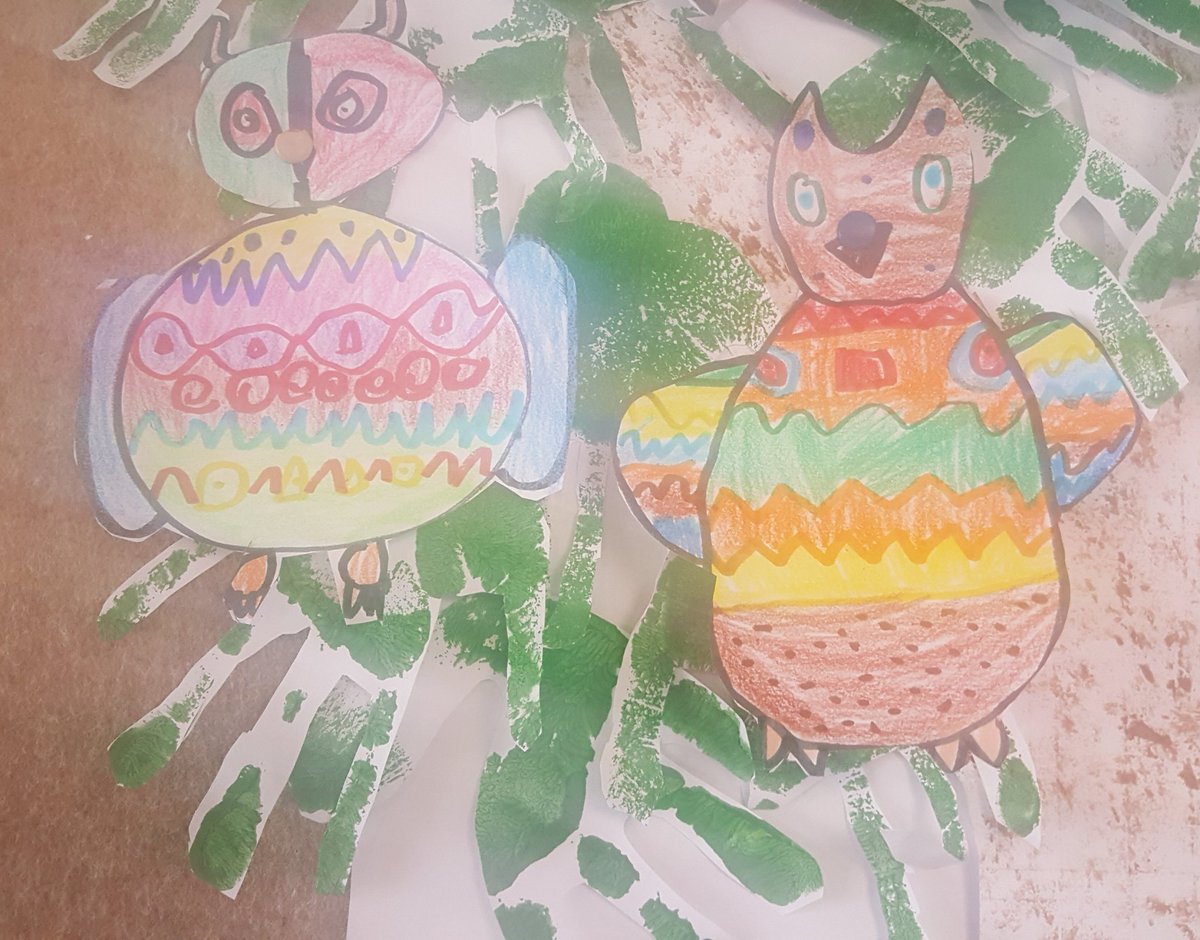 sylmcinerney's tweet photo. Bennies Grade R's created colourful owls @BenniesJP https://t.co/7c8Jiiv0wl