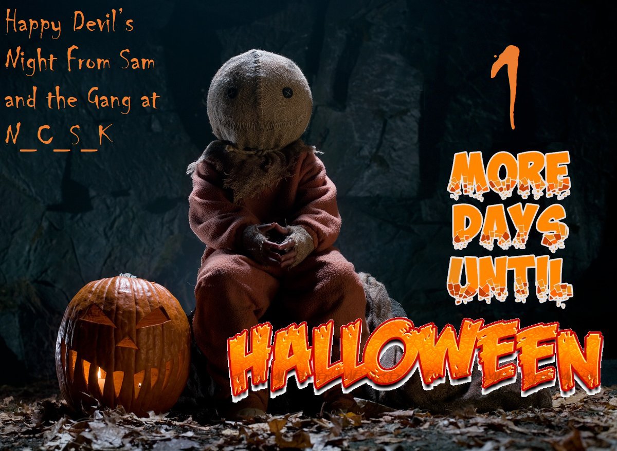 N_C_S_K's tweet image. #N_C_S_K Just 1 More Day Until #Halloween #Samhain #Sam #TrickrTreat #DevilsNight 👻🎃💀