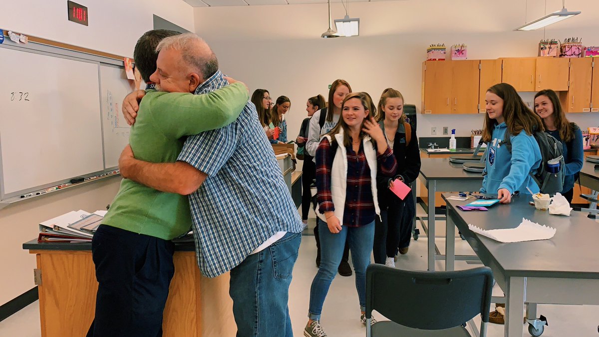 FHS_40Percent's tweet photo. Goodness abounds! When one of us is hurting, we all share in that suffering. Last Friday the 40% Club celebrated the amazing teacher Mr. White is and we wanted him to know that we are thinking of him during this time. https://t.co/mBSCXmXm11