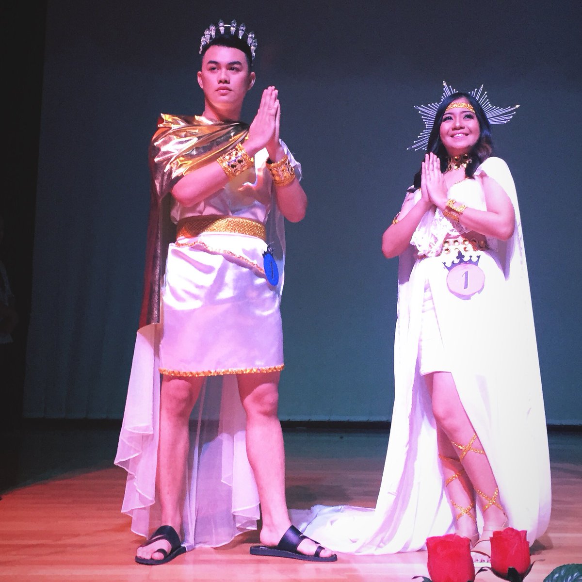 dgzmn_kd's tweet photo. I am honoured to represent and showcase the #NationalCostume of Greece. I remembered when I was on-stage, Walking and overwhelmed by the adrenaline. Bc I’m not really into pageantry’s but I do believe that I am a CHAMELEON that can adapt to it’s environment. #RepresentingGreece🇬🇷 https://t.co/9lMwnO3Joy