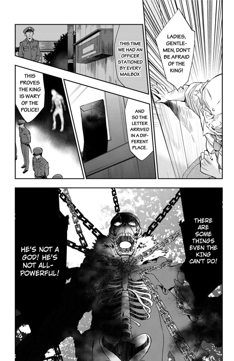 JUNE2NE7's tweet photo. Do not be afraid, he’s not all powerful.... would you bet your life? #KingsGameOrigin #Manga https://t.co/5R28j0ODdP