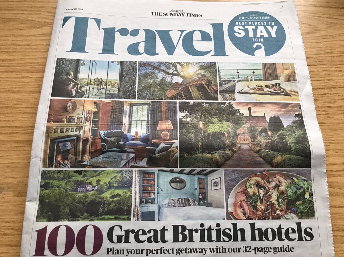 Great to be included in Best 100 British Hotels. Thankyou Sunday Times  #sundaytimes @Spencerscars @ChefGalton @MorstonHall #winterbreaks