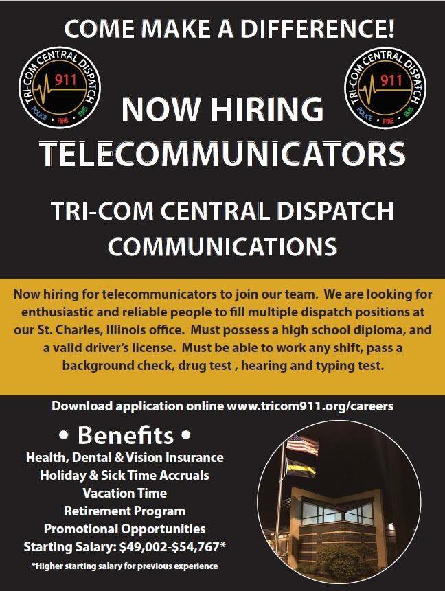 Tri-Com is hiring!  Join a great team and come make a difference.  This is our last testing of the year.  Do something now, your future self will thank you for! #employment #jobopportunity