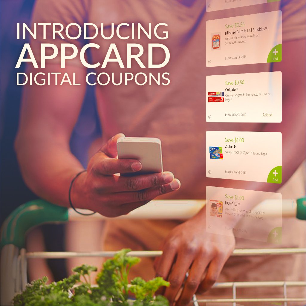 Introducing AppCard Personalized Digital Coupons!  appcard.com/news/appcard-l… #personalization #digitalcoupons #coupons #groceryshop2018
