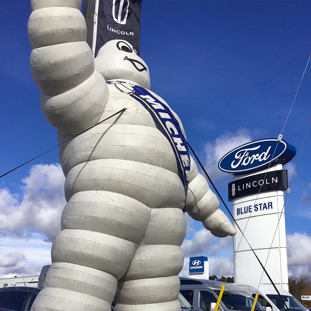 Come get your picture with the #MichelinMan and make sure to visit our service and parts departments. 
#WeMakeEverythingEasy #BlueStarFamily #servicecentre #servicecenter #partsdepartment #Forddealer #instacar #instatruck