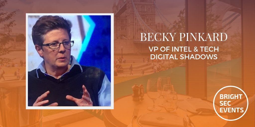Introducing our next panellist @BeckyPinkard. Becky is the VP of IT & Tech at @digitalshadows and we're over the moon she is back on our panel! Book your tickets to our networking breakfast! 50% of tickets have already gone! bit.ly/brightsecwomen… #womeincyber #CyberSecurity