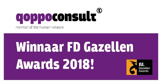 #QoppoConsult groeit als kool! Ook dit jaar zijn wij weer de trotse winnaar van de #FDGazellen Award.
