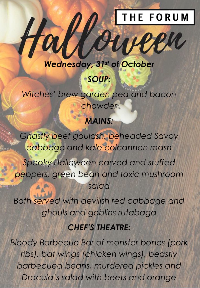 TheForumSEB's tweet image. That #spooky time of the year again 👻🎃💀 Halloween line up for tomorrow’s lunch ☠️😋 @VacherinLondon @OleksiyB #halloweenmenu #HalloweenCountdown #Halloween2018
