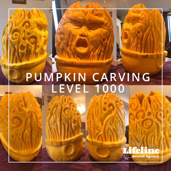 Pumpkin Carving Level 1000! 🎃 So we opened our emails to find this amazing Pumpkin Carving sent in by our very own Jade, who spent 12 hours carving this beauty! She has super pumpkin carving skills! #halloween #pumpkin #pumpkincarving #lifelinedental