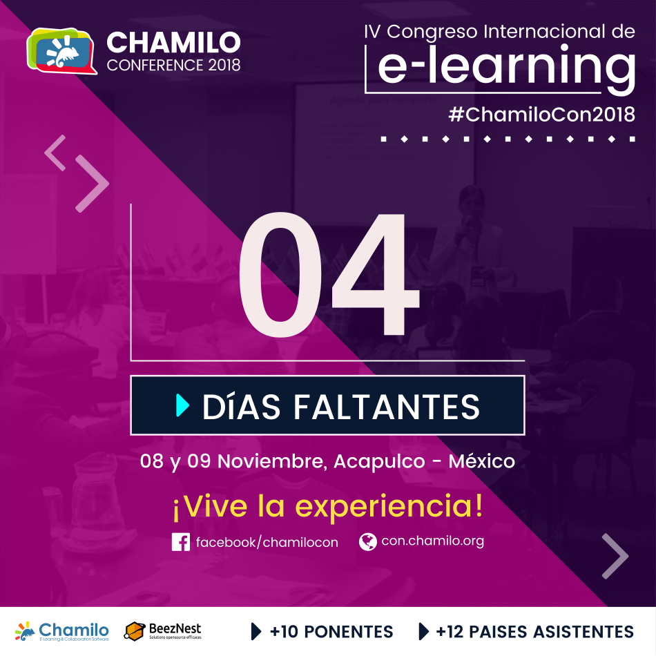 beeznestla's tweet photo. 🕗 CUENTA REGRESIVA ¡Vamos a #ChamiloCon Acapulco - México! ¡Inscríbete Hoy! ➡️ https://t.co/WOJeKPjnj0 #congreso #elearning. Diamond Sponsor BeezNest Latino - E-learning https://t.co/NYahgNymNM