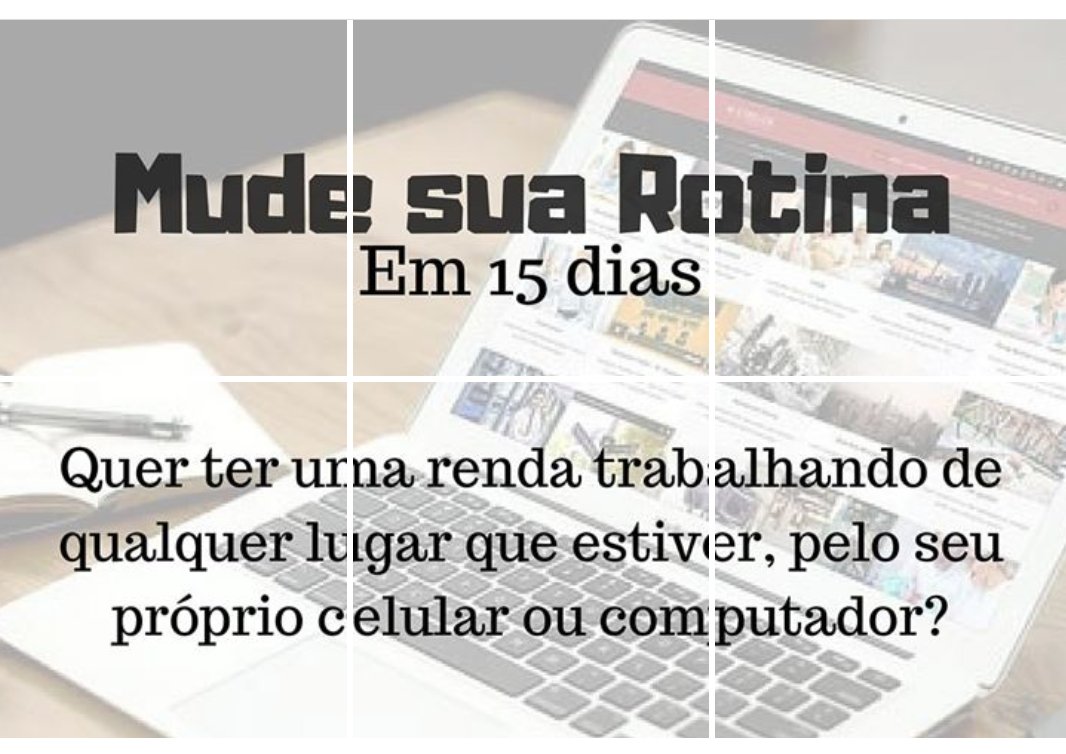 Mude sua rotina