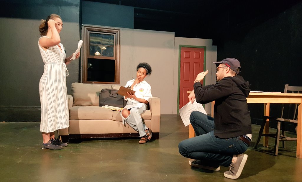 BaileyDirects's tweet image. Workshop director Daniel Riser works a dramatic scene with actresses Lexy McAvinchey and Alexandria Lewis in week 5 of the 6-Week Directors Workshop. thedirectorsworkshop.com
 #directingworkshop #directingclass #directingactors #thedirectorsworkshop #LAdirectors #learntodirect