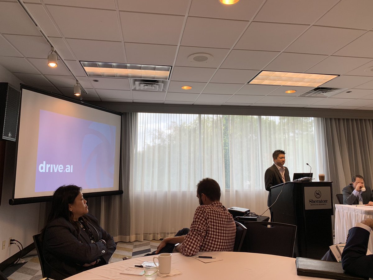 TomBamonte's tweet photo. Conway Chen @driveai_ closes out vehicle automation workshop at #TexasMobilitySummit, focusing on automated vehicle infrastructure requirements. “We foresee 100s if not 1000s of vehicles being deployed.” #texasmobilitysummit https://t.co/xlAWabGcRm