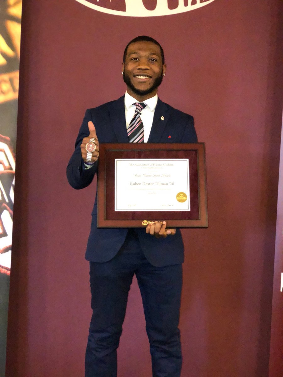NDDQues's tweet photo. Congratulations to Bro. Tillman @QueMander on becoming Texas A&M’s Greek of the Week🏅#NotoriousNDD🐕 https://t.co/6lcyIJHnUQ
