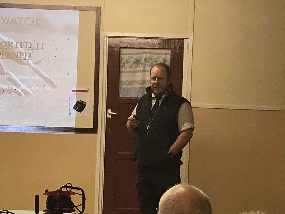 Now we are hearing from ⁦<a href="/RaWC_AS/">RaWCAS</a>⁩ about practical measures to help landowners tackle poaching &amp; rural crime on their farms #ruralcrime