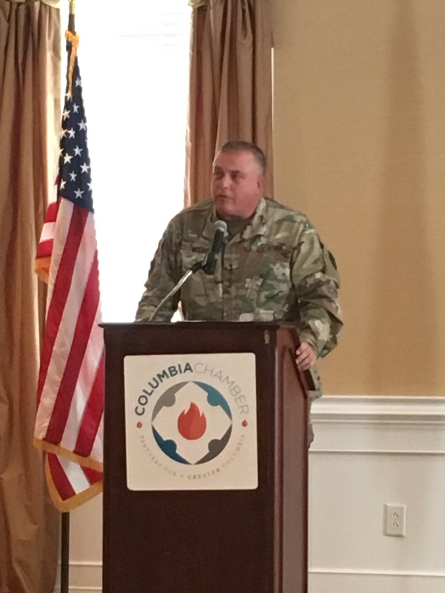 Columbia Military Outreach Group briefed on comprehensive military activities of <a href="/SCNationalGuard/">SC National Guard</a> @FortJacksonPAO @USARECPAO in Sc