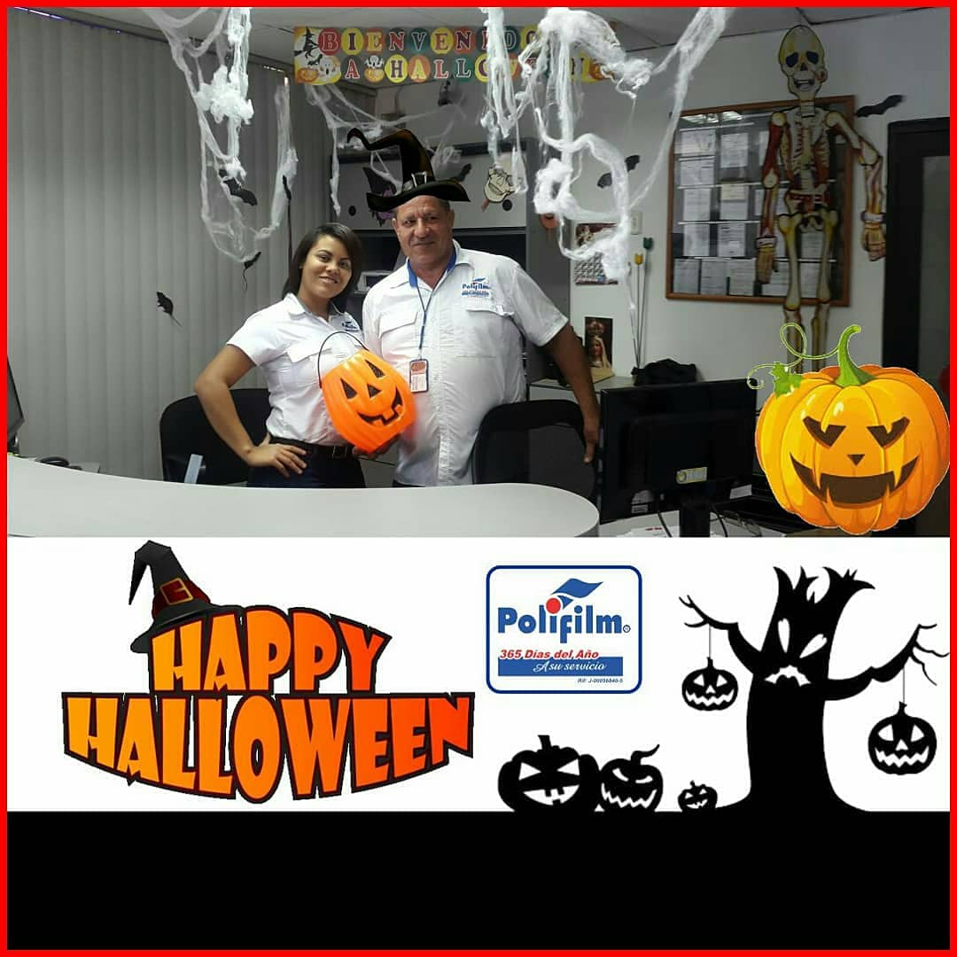 Polifilm_sa's tweet photo. En Polifilm de Venezuela S.A 
Celebramos el Halloween  con mucha alegría y optimismo. 
Vive tu día como si fuera el último día.
 #polifilm #Venezuela
 #halloween #happy https://t.co/3ivPyAEpz7