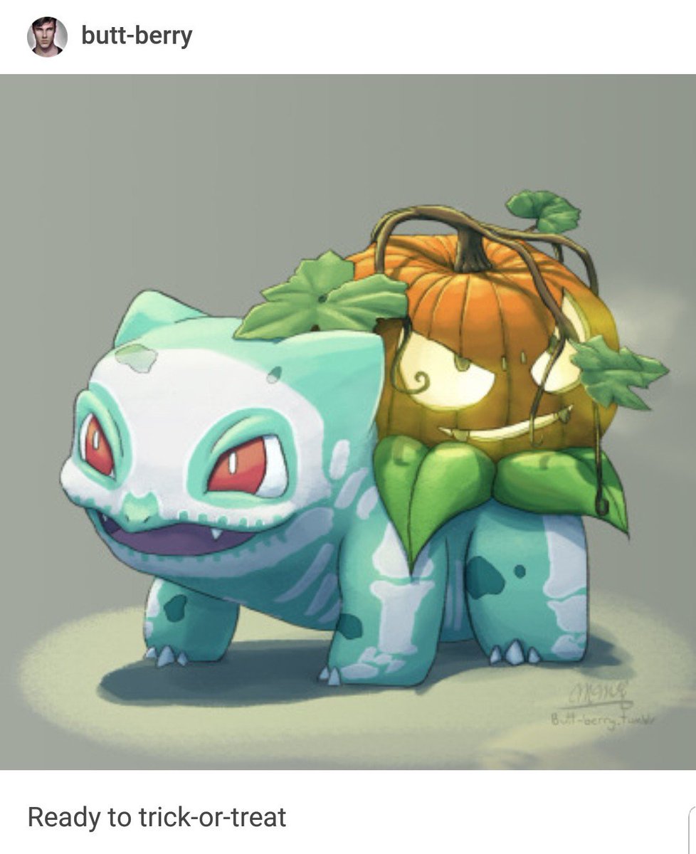 BulbaGanda's tweet photo. Spookysaur is ready for Halloween as usual 🦇👻 https://t.co/jDfWyFYxho