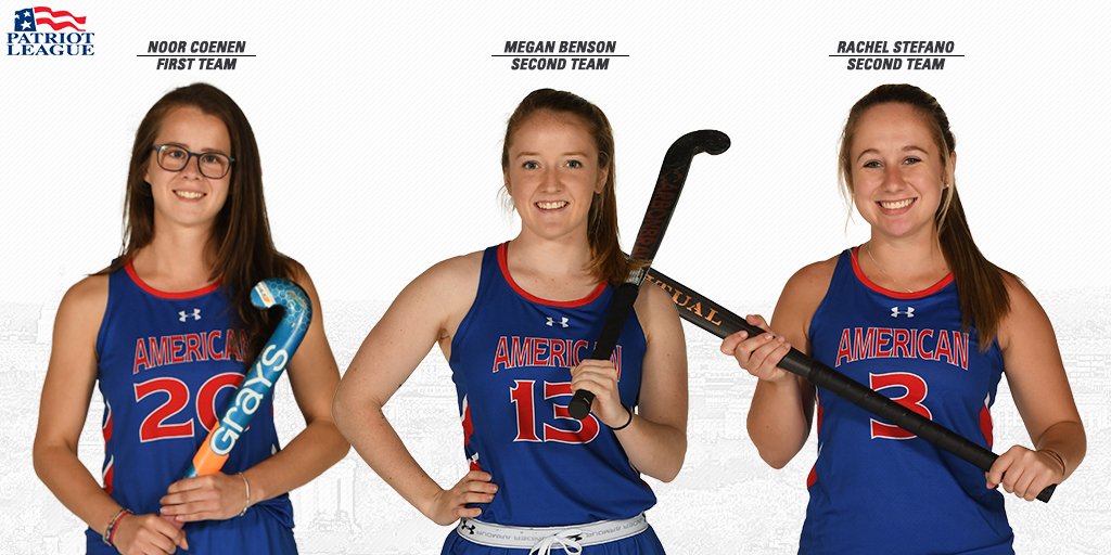AU_FieldHockey's tweet image. CONGRATULATIONS to the 5️⃣ #AUFH All-@PatriotLeague honorees!

Rafaela Rubas: Offensive Player of the Year, First Team
Maura Jacobs: Goalkeeper of the Year, First Team
Noor Coenen: First Team
Megan Benson: Second Team
Rachel Stefano: Second Team

📰bit.ly/2qkaTjJ

#AUnit