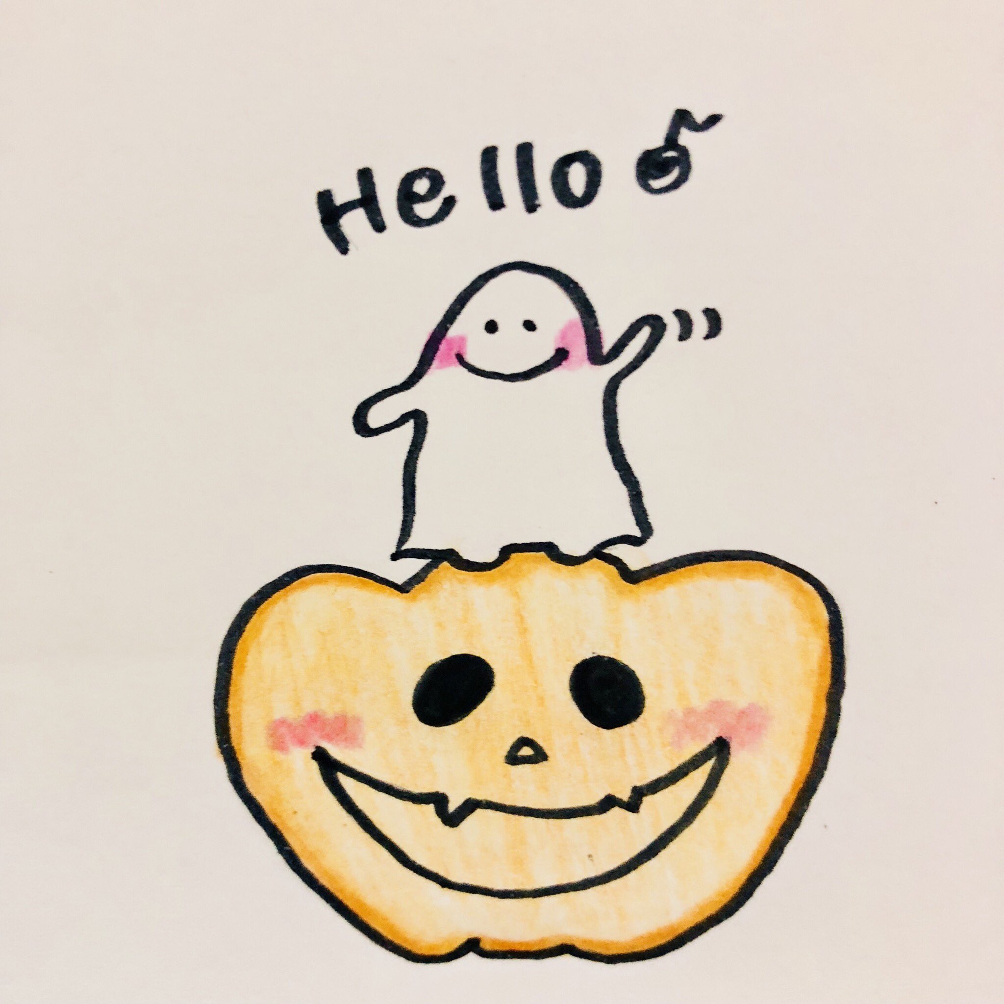 ちゃんりーu は ろうぃん2 イラスト 簡単 可愛い 癒し ハロウィン カボチャ かぼちゃ おばけ Illustration Cute Simple Healing Halloween Pumpkin Ghost Hello T Co 53pco2aw67 Twitter