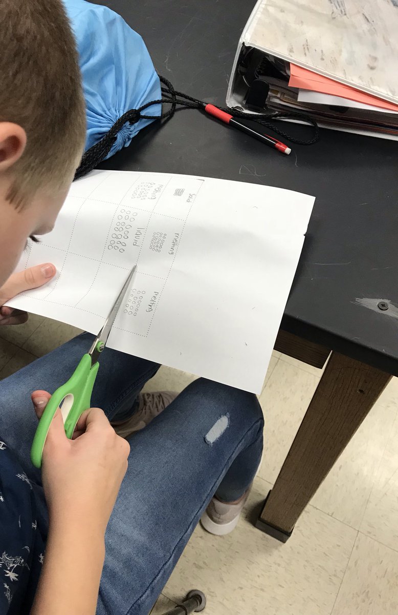 Students are making flip books to see the phase changes of matter. Students are able to see the molecules in motion! #westisbest