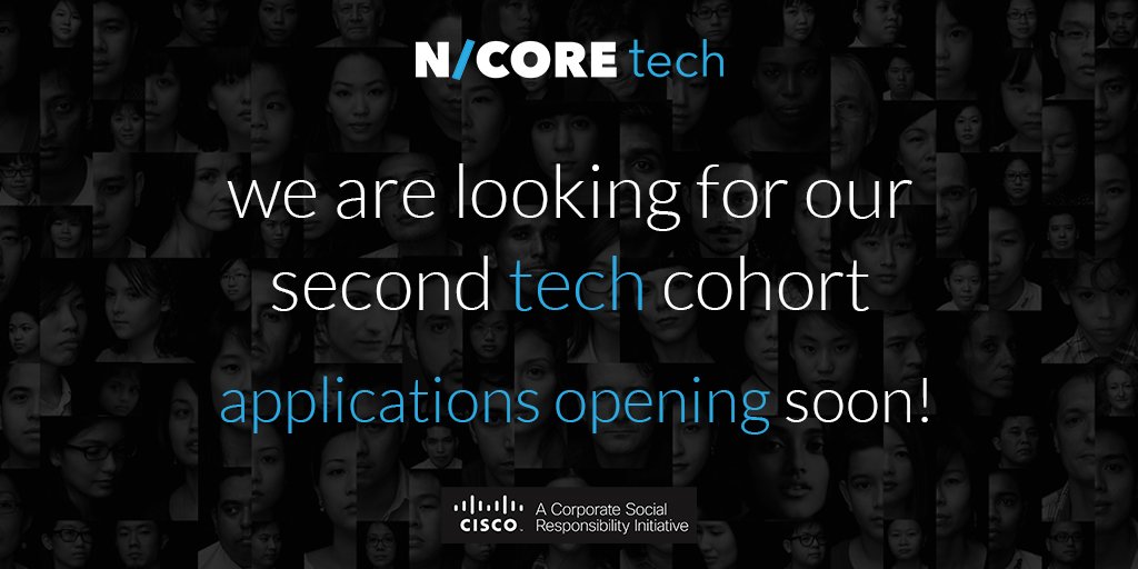 Applications opening soon for our second tech cohort. Watch this space for more information. @cisco_in #techforgood #techforsocialgood #ncore #ncoretech #incubation #seedgrant #poverty #povertyalleviation #nonprofit #nonprofitstartup